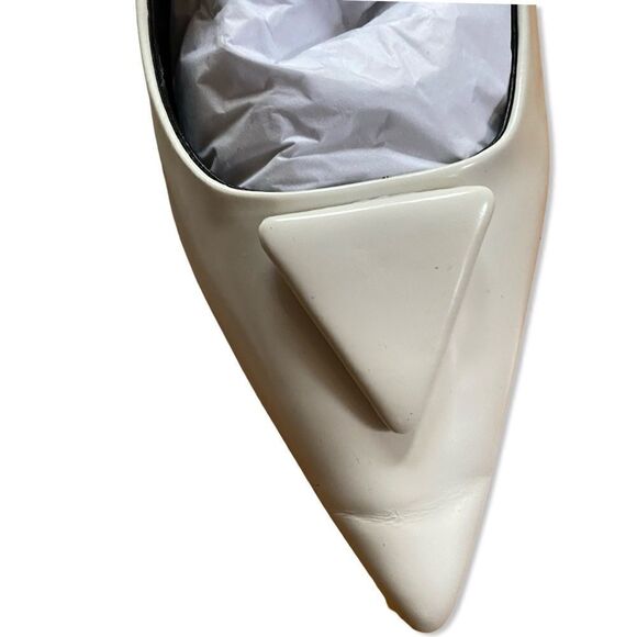 Tony Bianco Bertie high heels Slingbacks shoes White high shine  Revolve Sz 9.5 - Picture 14 of 15